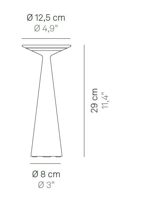 Аккумуляторная настольная лампа Zafferano шашки ARCH-00074715 - Вид №6