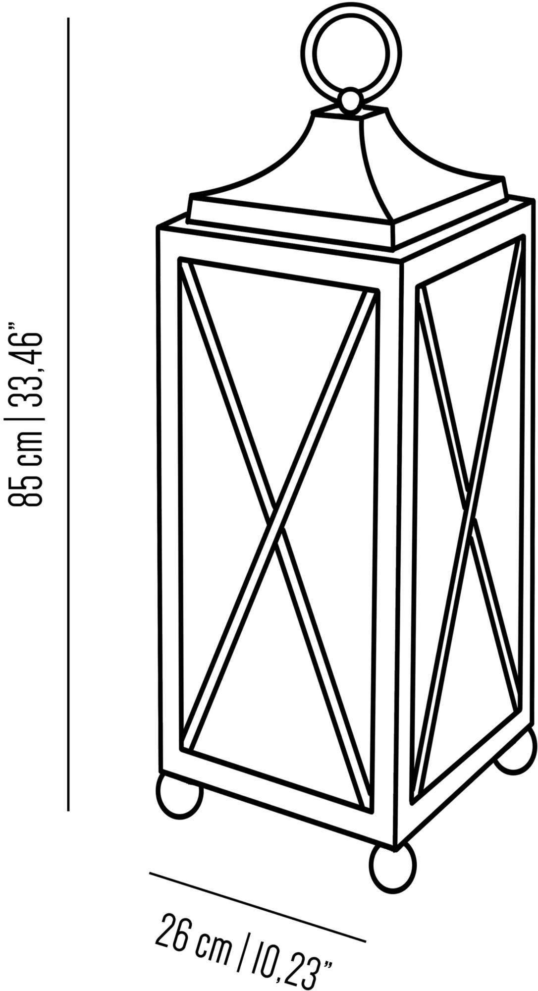 Il Bronzetto Латунный фонарь Timeless Hof01 s_m_l - Вид №1