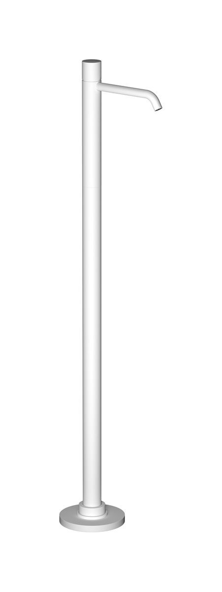Высокий смеситель для напольной раковины в комплекте с донным клапаном. WE ARE IB rr299bo Matt White Brera