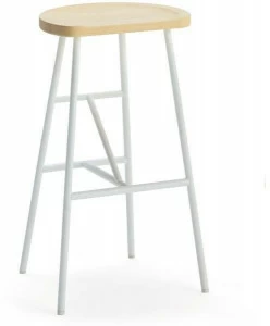 Billiani Высокий табурет из ясеня с подставкой для ног Puccio 715