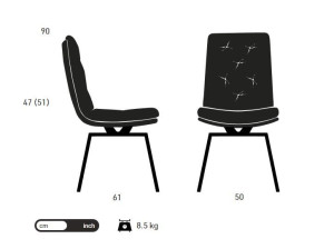 Мягкий стул с крестообразной рамой