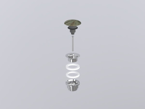 PIL01--BP Универсальный донный клапан click/clack хром с керамической крышкой cielo Запасные части и аксессуары