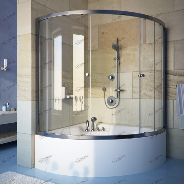 120X120GV864RS Душевое ограждения на борт вынны GUTEWETTER Германия SHAPE