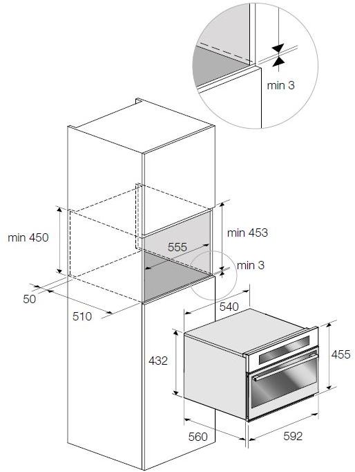 Fulgor Milano Встраиваемый холодильник из нержавеющей стали Compact 45 sun-id-1394466 - Вид №1