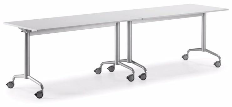 TALIN Складная штабелируемая скамья из мдф на колесиках Komby sun-id-1481884 - Вид №2