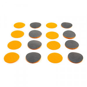 07с3433 Фликер - кружок 71% полиамид, 19% полиэстер, 10% хлопок 10 шт ярко-оранжевый