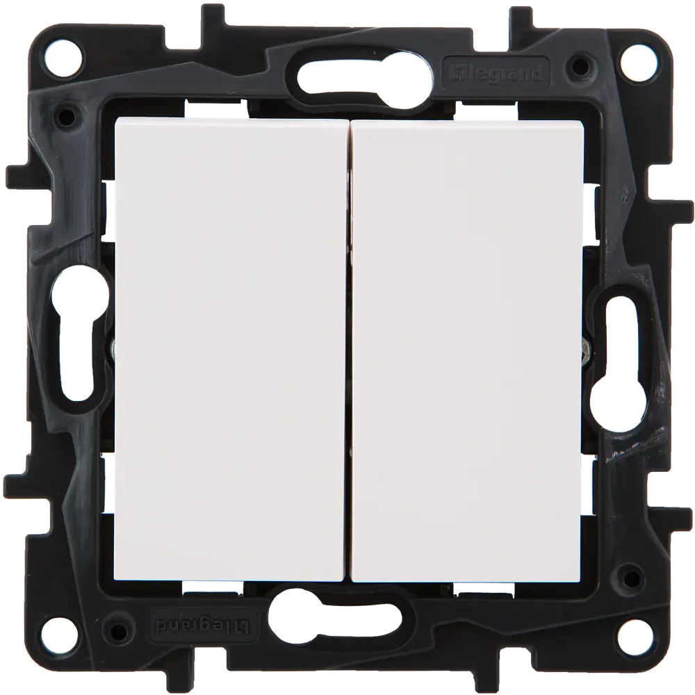 Двухклавишный переключатель Legrand Structura для скрытого монтажа, белый 82064620 STLM-0018610