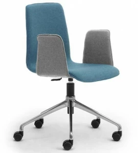 Leyform Офисный стул из ткани с подлокотниками на козелке Zerosedici