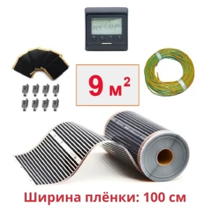 92033521 Инфракрасная пленка для теплого пола Теплософт TPS-310 9 м² 1980 Вт с электронным терморегулятором цвет черный STLM-1428655