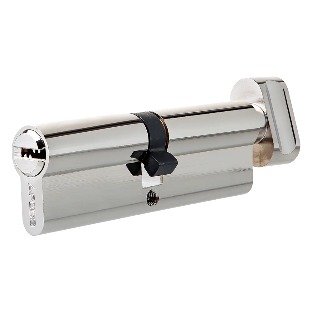 Цилиндр Apecs SM-80-C-NI, 40x40 мм, ключ/вертушка, цвет никель STLM-2180142