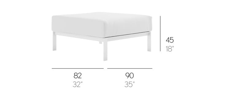 Ткань прямоугольный сад пуфик GANDIABLASCO Solanas ARCH-00068637 - Вид №2