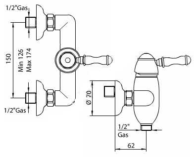 858620YY00 Смеситель Bandini Antico Santreyd - Вид №1