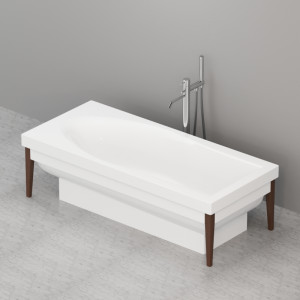 395001 Ванна 180*80 из маитериала crystal-tech (для установки необходим комплект из 4 ножек) цвет Белая глазурь Kerasan Bentley Италия