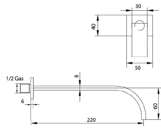 6338200000 Излив Bandini Ice Cube 2 Santreyd  - Вид №1