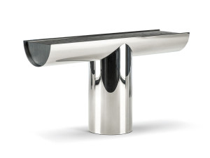 Прямоугольная консоль из ясеня и стали