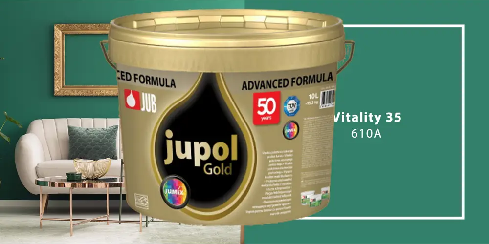 91160460 Краска для внутренних покрытий JUB 1009810-610A JUPOL GOLD цвет зеленый 4.75 л STLM-0504446