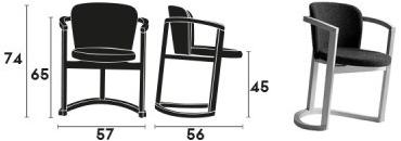 Capdell Кресло-качалка с тканевой обивкой и подлокотниками Stir sun-id-1442276 - Вид №4