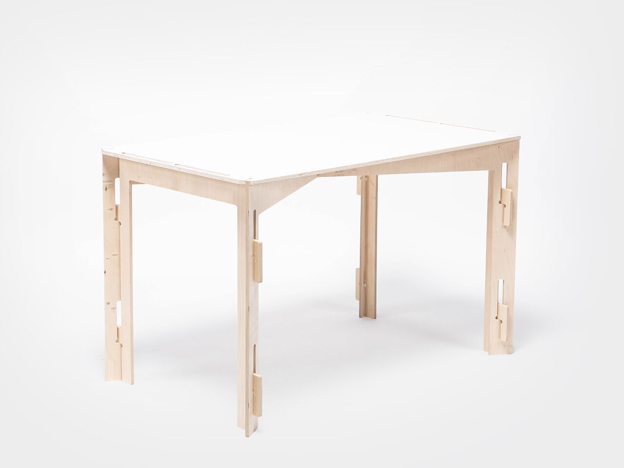 Прямоугольный рабочий стол из березы с системой люверсов Esposit Karya ARCH-00062413