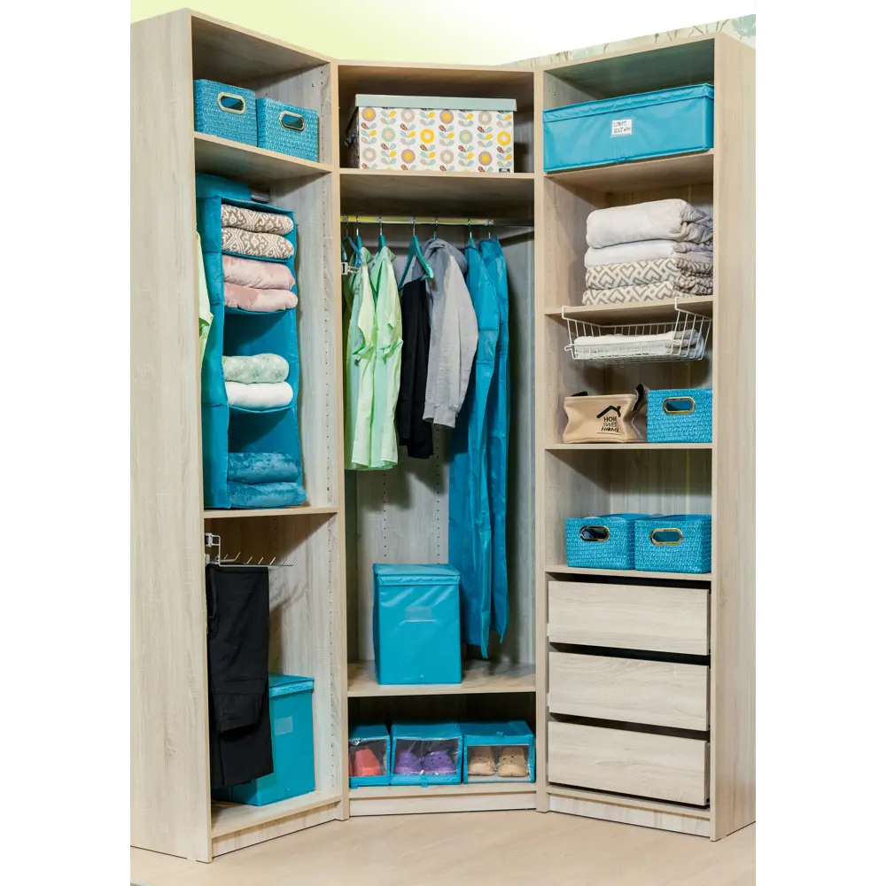 Коробка для обуви Spaceo 22х16x34 см полиэстер цвет голубой STLM-2013288 - Вид №6