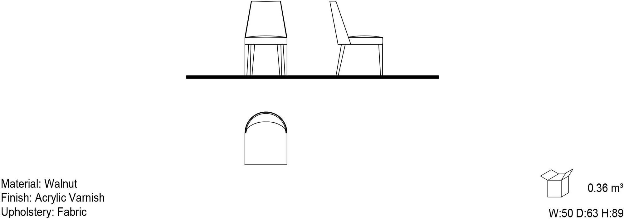 Mobi Стул из мягкой ткани sun-id-1439647 - Вид №3