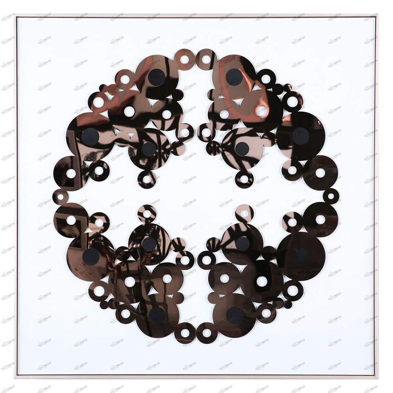 Панно-картина на стену OVAL GOLD EVENHOME  192757 Черный 