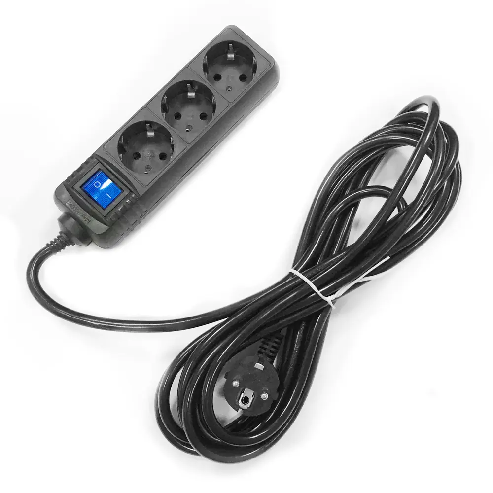 Удлинитель SKYBEAM с заземлением — 3 розетки, 5 метров, 3500 Вт 82600364 STLM-0031111