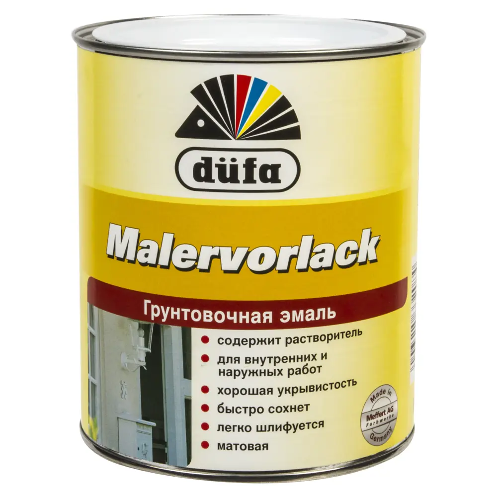 Грунт-эмаль матовая Dufa цвет белый 750 мл STLM-2191574