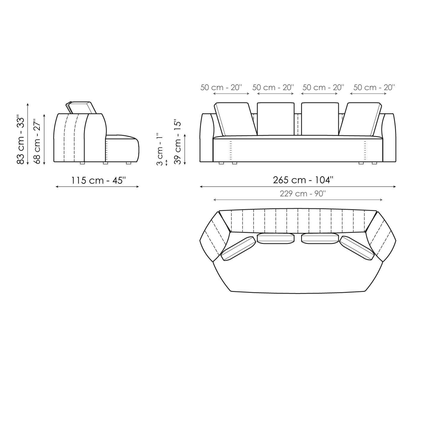Ткань диван BONALDO PANORAMA NEW ARCH-00086500 - Вид №7