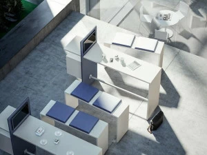 FANTONI Прямоугольный мультимедийный стол для совещаний Sistema 28