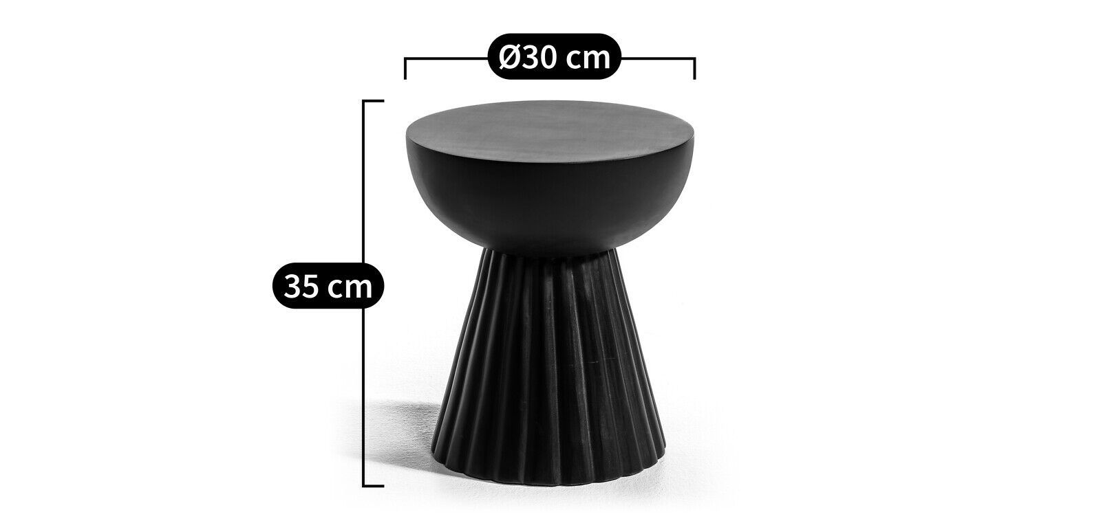 Круглый журнальный столик из манго AMPM DONATO ARCH-00122789 - Вид №3