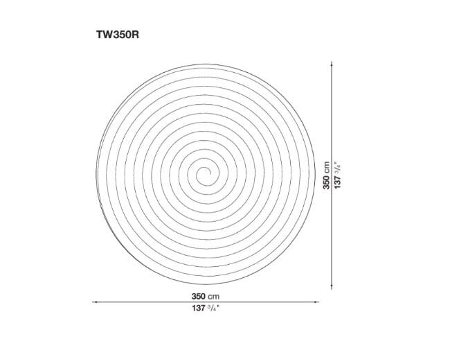 Открытый круглый полиолефиновый ковер B&B Italia Outdoor TWIST ARCH-00077352 - Вид №4