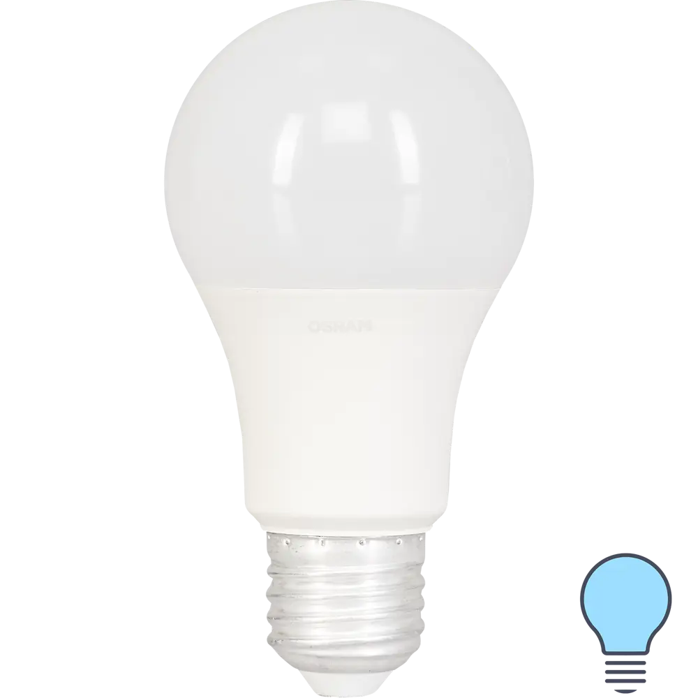 Лампа светодиодная Osram E27 8.5 Вт груша матовая 806 лм, холодный белый свет 82610675 STLM-2172840 