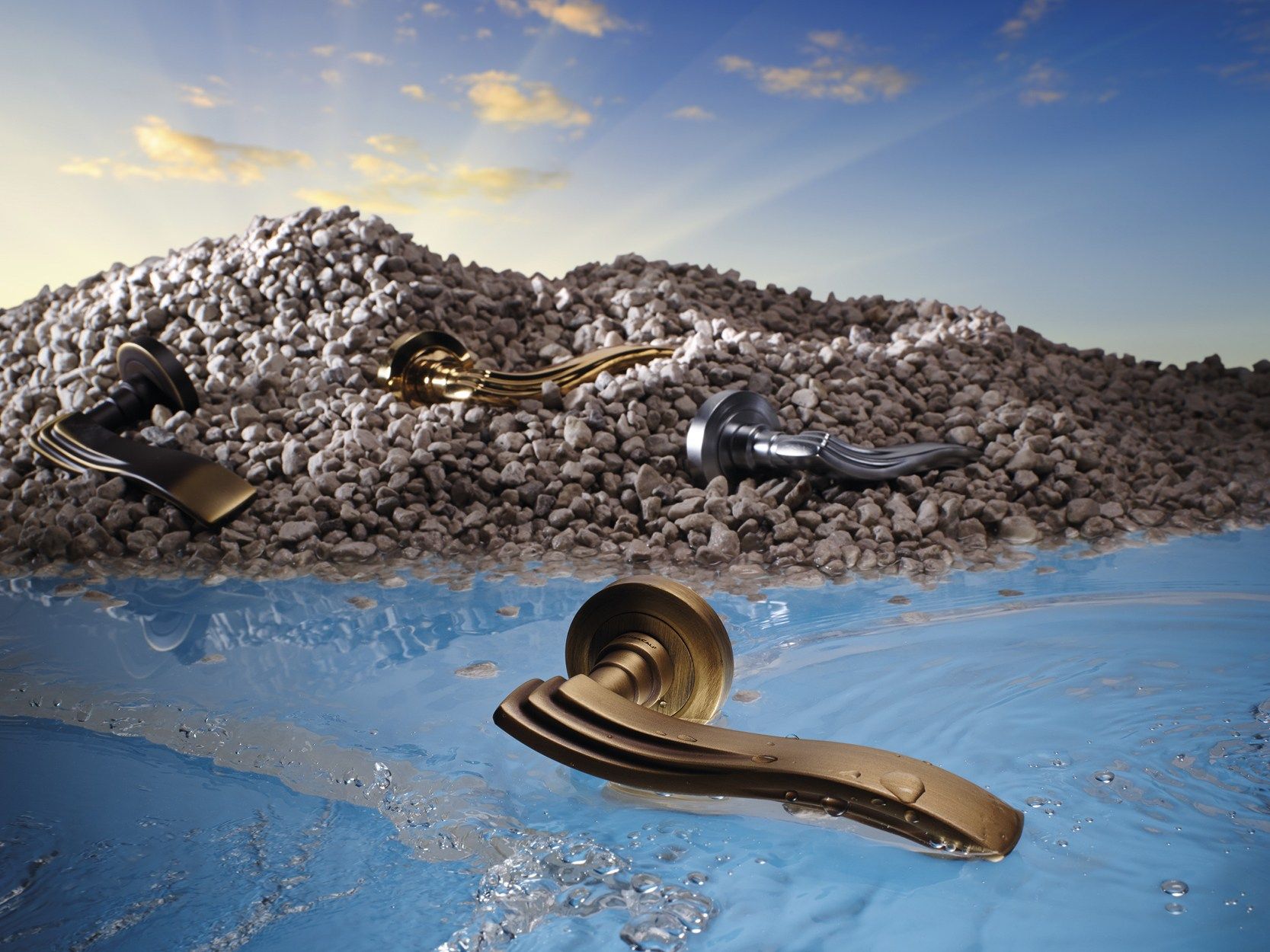 Классический стиль латунная ручка для раздвижных окон LINEA CALI' ARCH-00070035 - Вид №1