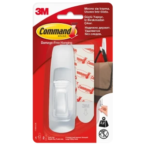 Крючок-вешалка максимальная нагрузка 2.25 кг 35 мм пластик крепление на наклейку цвет белый