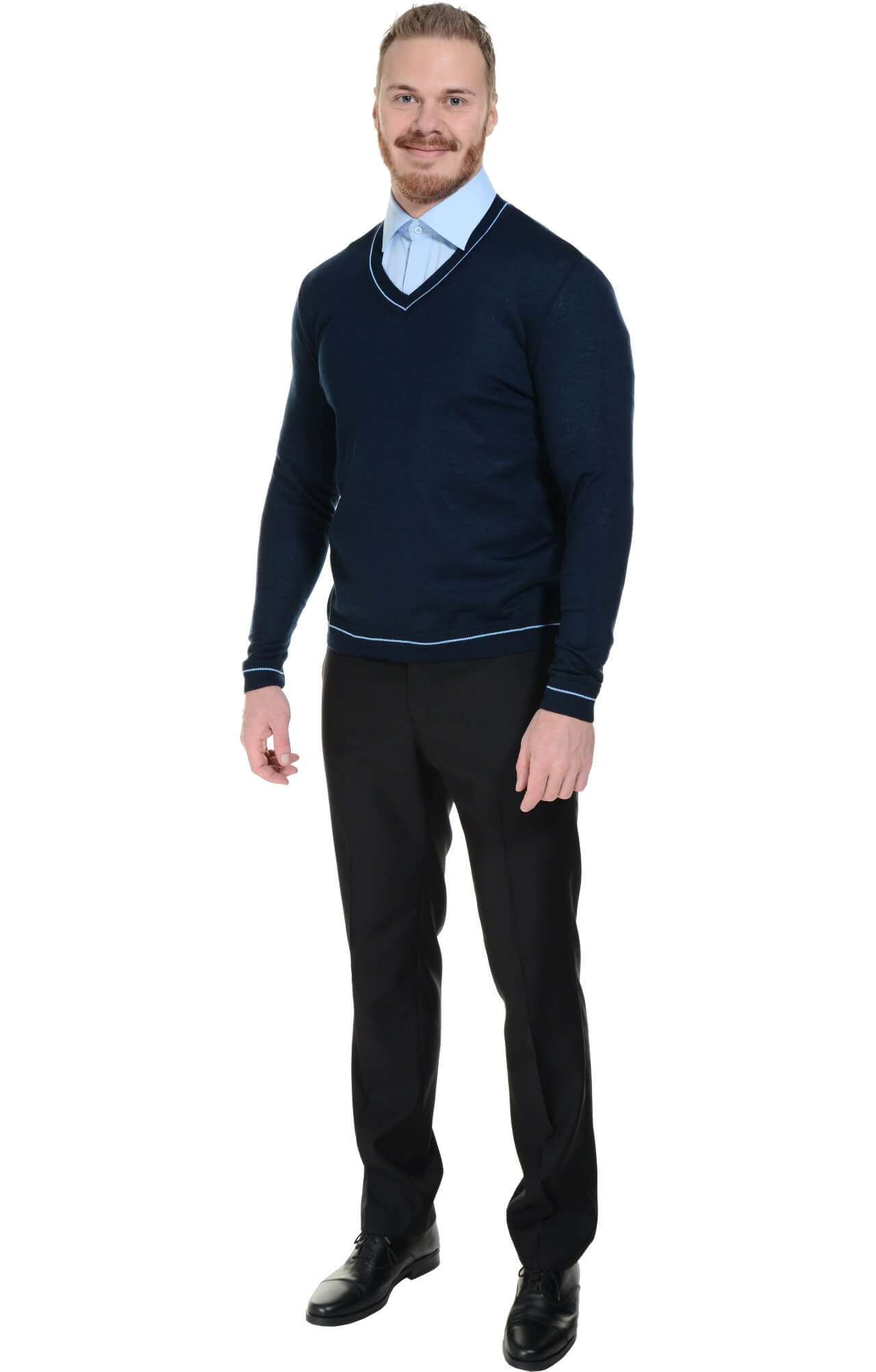 62571 Джемпер мужской темно-синий/голубой  Одежда для охранных структур  размер 44-46 Спецодежда  - Вид №2