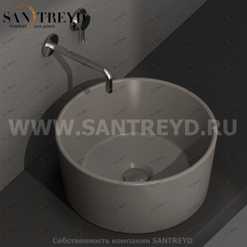 FO035AT Накладная раковина на столешницу  круглая Ceramica Globo 