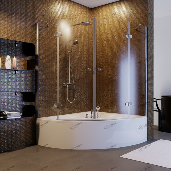 100X100GV104R Душевое ограждения на борт вынны GUTEWETTER Германия LUX