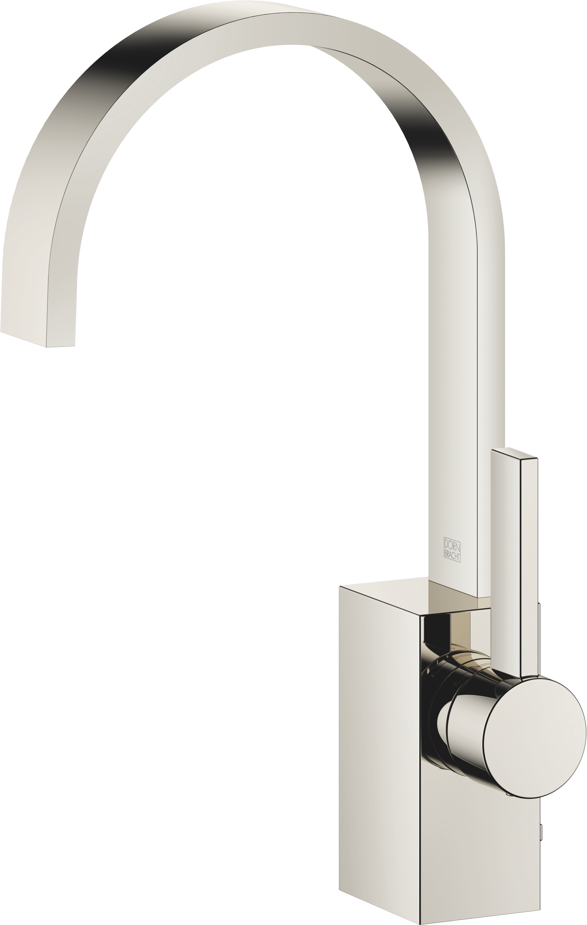 МЕМ Смеситель для раковины однорычажный со сливным клапаном - Платиновый 33500782-08