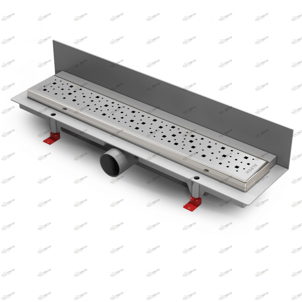 Водоотводящий желоб ALPEN Square ALP-350SN3 к стене с рамкой 