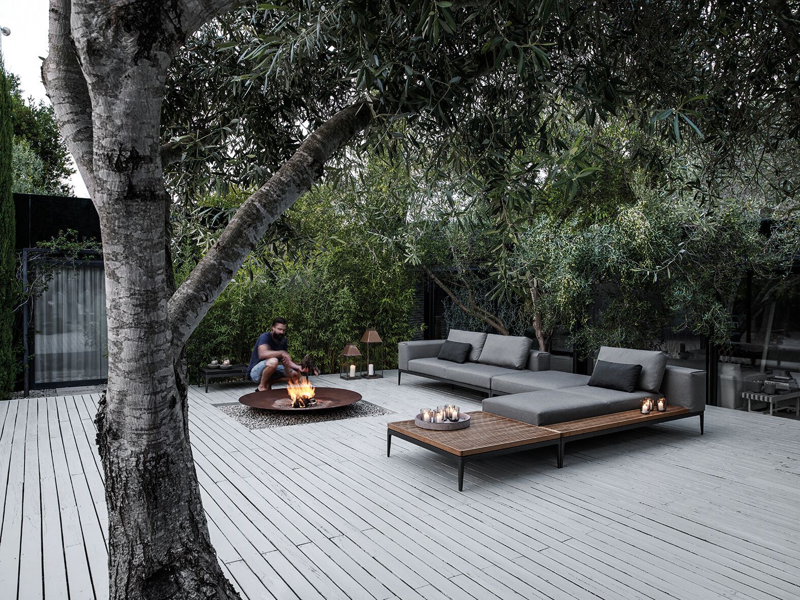 Ткань квадратный сад пуфик Gloster сетка ARCH-00068426 - Вид №4