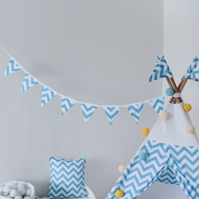 Гирлянда из флажков Blue Zigzag VAMVIGVAM BLUE ZIGZAG 282216 Голубой Santreyd  - Вид №2