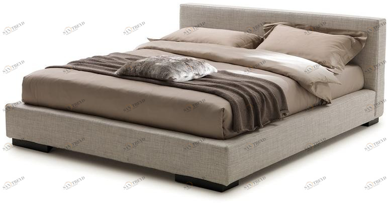 Flexstyle Двуспальная кровать с обивкой из ткани sun-id-1465294