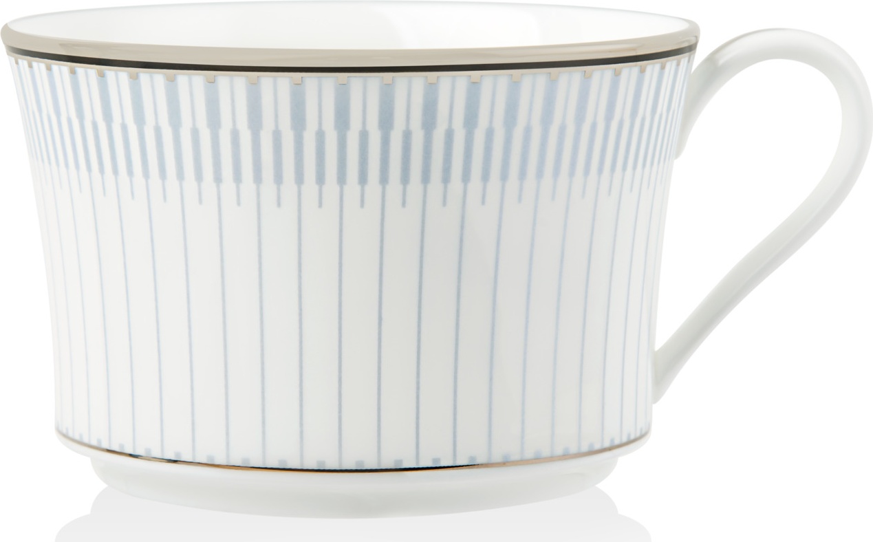 10646034 Noritake Чашка чайная Noritake "Богарт платиновый" 250мл Фарфор костяной 