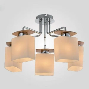 Потолочная люстра Eurosvet Неаполь 70037/5 хром EUROSVET НЕАПОЛЬ 183762 Белый