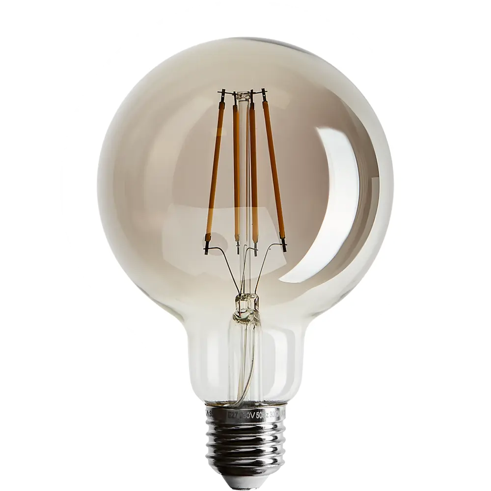 Декоративная филаментная лампа Voltega G95 дымчатый шар 8Вт E27 диммируемая 89345991 STLM-1497315 - Вид №1