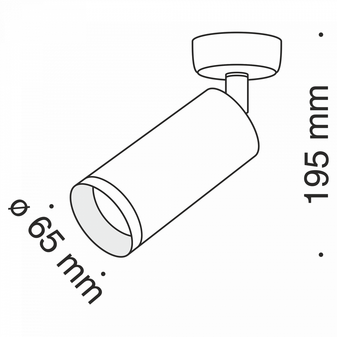 Спот потолочный галогеновый поворотный 19,5 см графит Focus C017CW-01GF TECHNICAL CEILING & WALL 00-3956970 Черный  - Вид №1