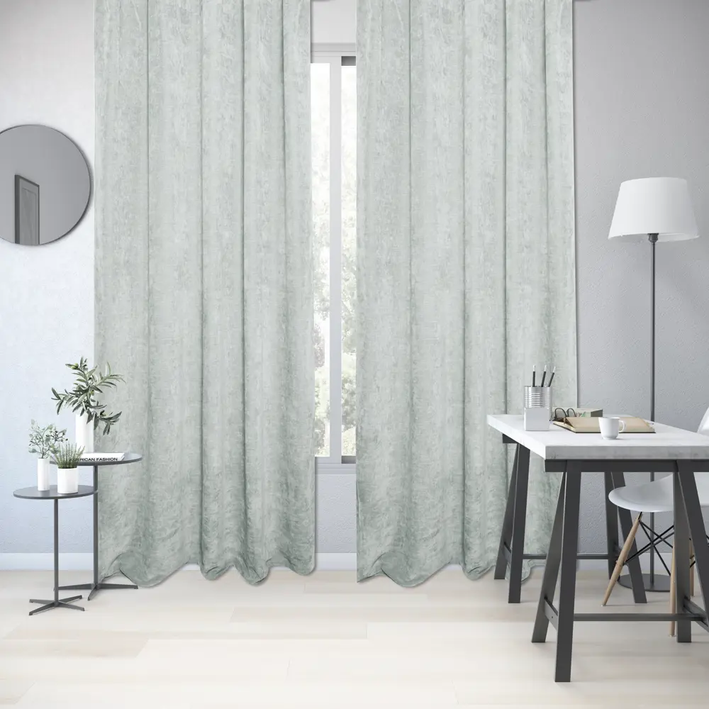 Штора на ленте Inspire Ryazan 200x280 см цвет светло-серый 88935307 STLM-2008559 