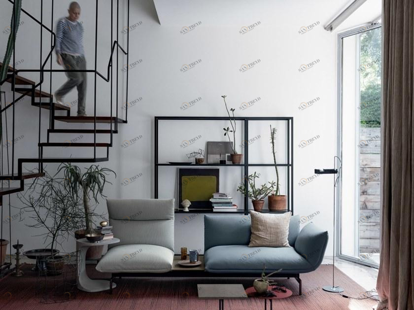 Kristalia 3-х местный модульный диван из ткани sun-id-1456542