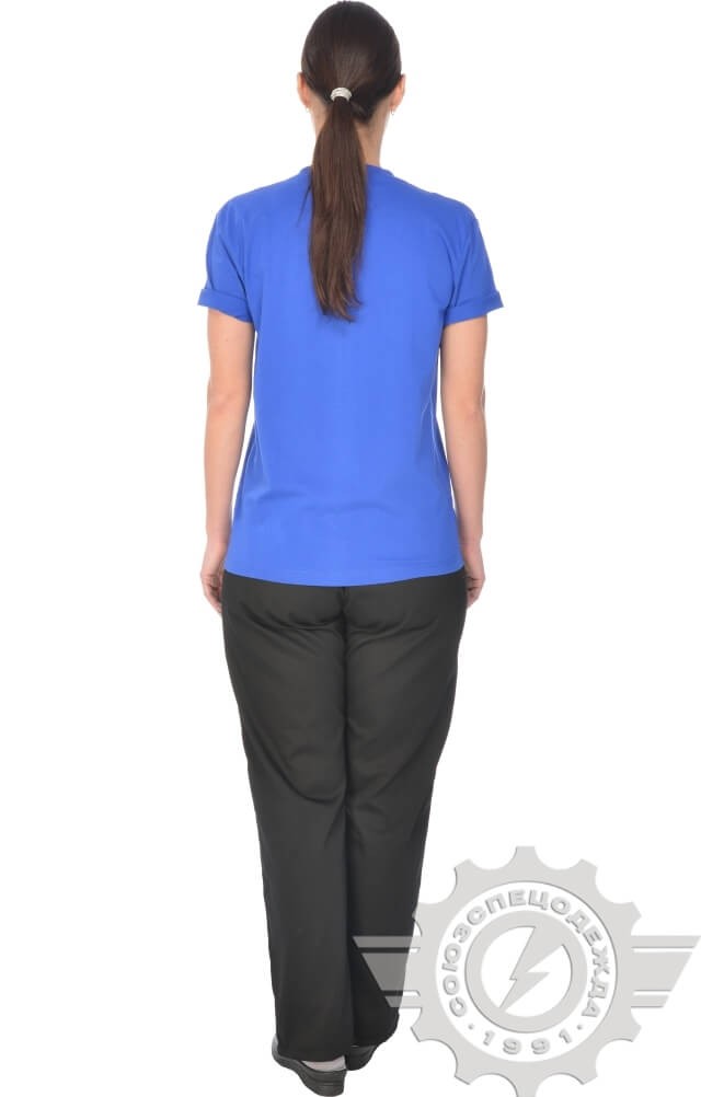 4958291 Футболка василек  Одежда для официантов  размер L (48-50) Спецодежда  - Вид №11