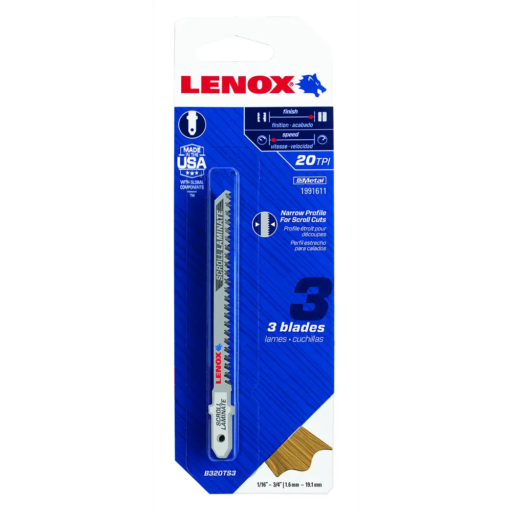 Пилки для лобзика по мягкой древесине Lenox B320TS, 3 шт STLM-2134663 - Вид №5